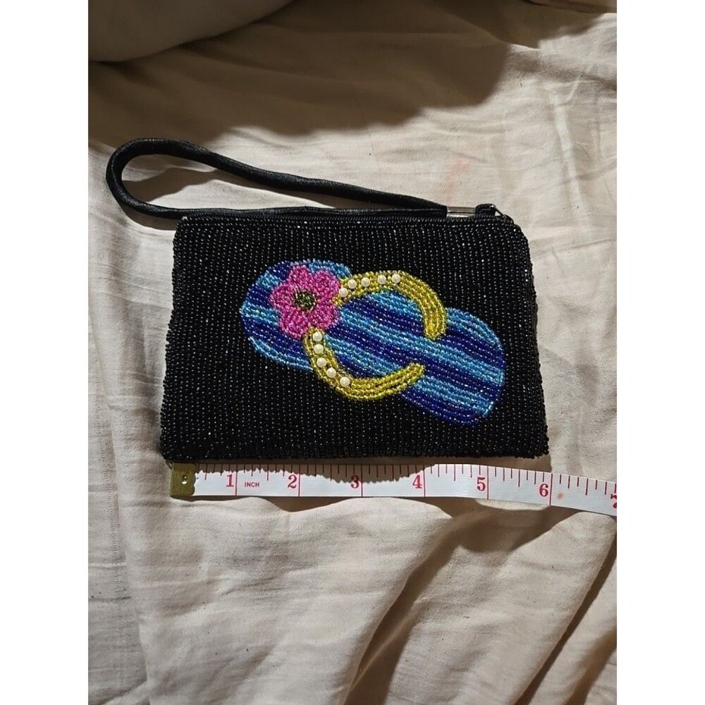 Beaded Wristlet, Handmade Seed Bead Satin Inside Thick Weighted. (#4A5)
